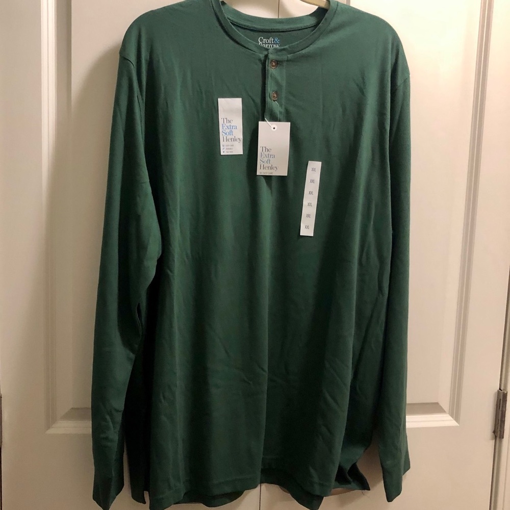 Men’s Croft & Barrow Green Henley T Shirt